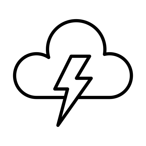 雷 Generic black outline icon