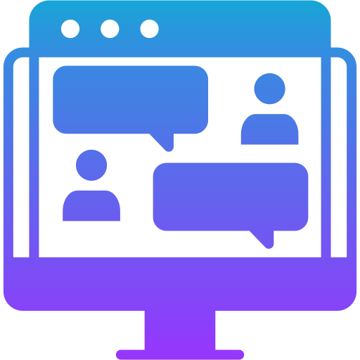 Online discussion Generic gradient fill icon