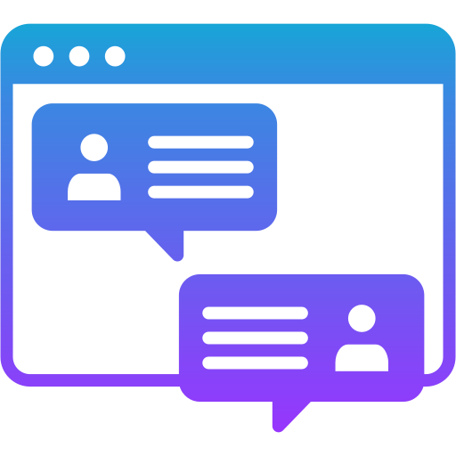 Online discussion Generic gradient fill icon