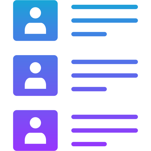 lista kontaktów Generic gradient fill ikona