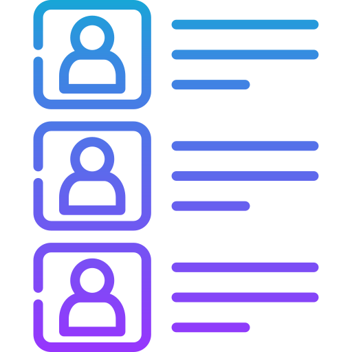 kontaktliste Generic gradient outline icon