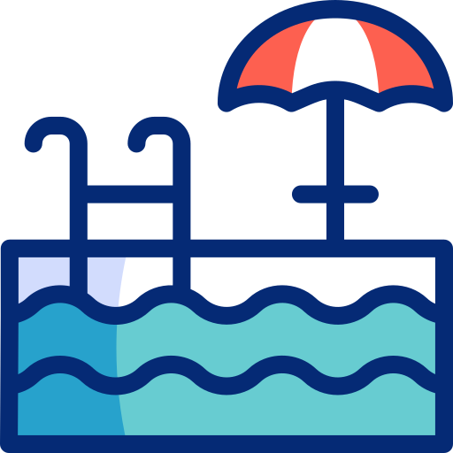Swimming pool Basic Accent Lineal Color icon