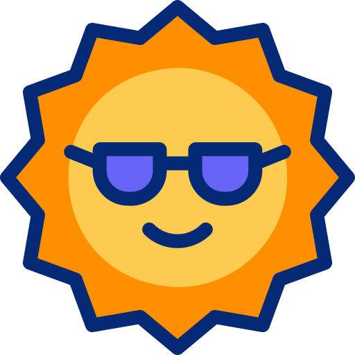 słońce Basic Accent Lineal Color ikona