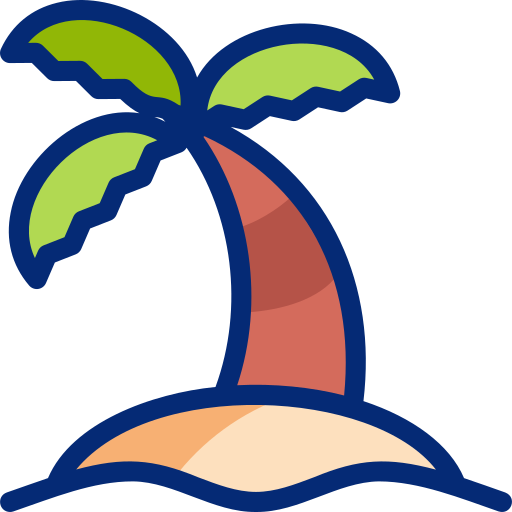 palmera Basic Accent Lineal Color icono