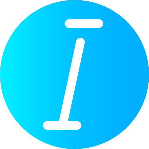 corsivo Super Basic Omission Circular icona