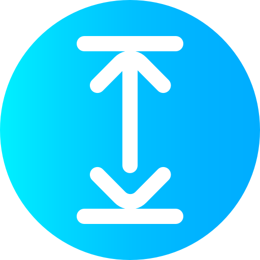 hoogte Super Basic Omission Circular icoon