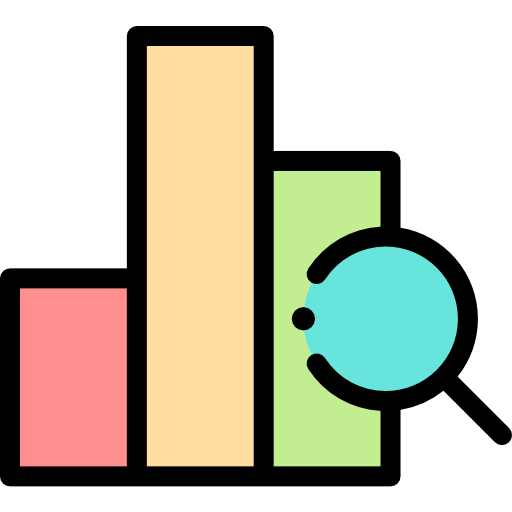 グラフ Detailed Rounded Lineal color icon