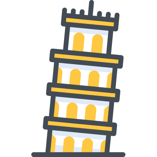 torre pendente di pisa Special Bicolor icona