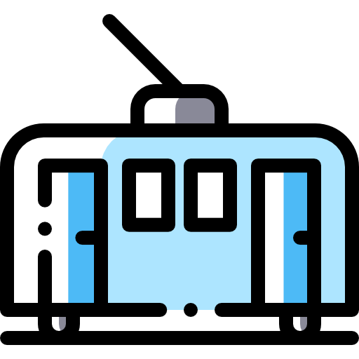Trolleybus Detailed Rounded Color Omission icon