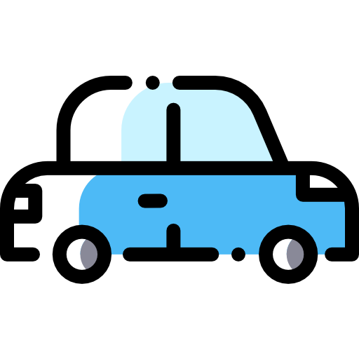 車 Detailed Rounded Color Omission icon