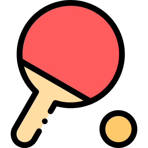 ping pong Detailed Rounded Lineal color icono