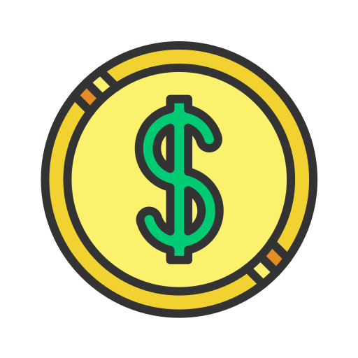 moneda de dolar Generic color lineal-color icono