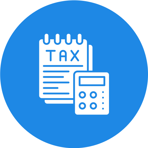 Tax calculator Generic color fill icon