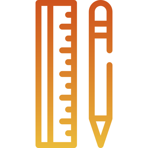 定規と鉛筆 Generic gradient outline icon