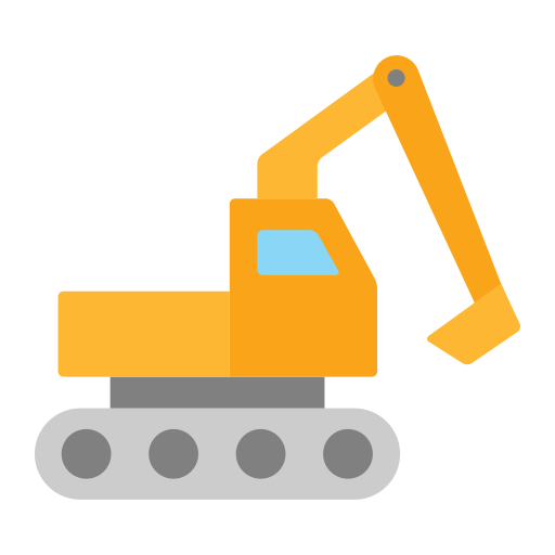 Excavator Generic color fill icon