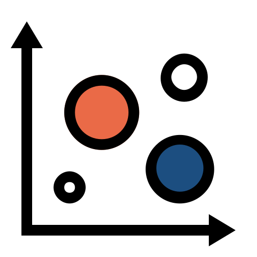 wykres bąbelkowy Generic color lineal-color ikona