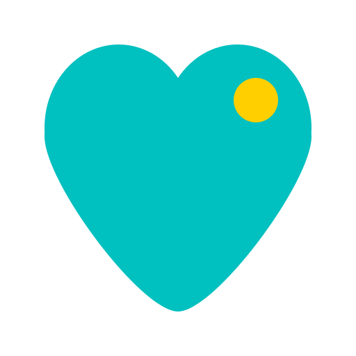 botón de corazón Generic color fill icono