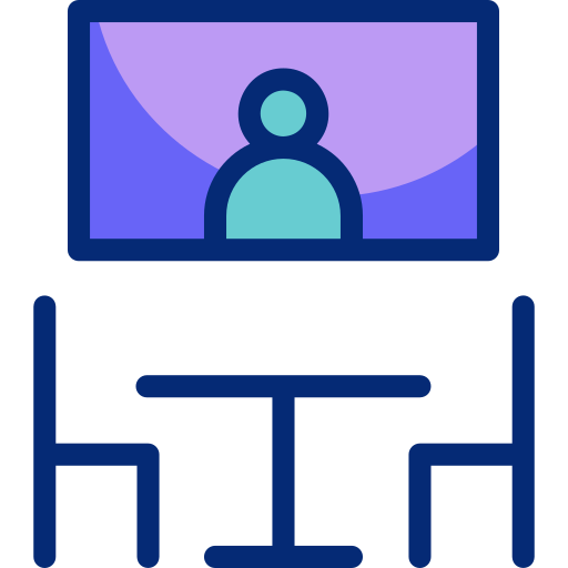sala de conferencias Basic Accent Lineal Color icono