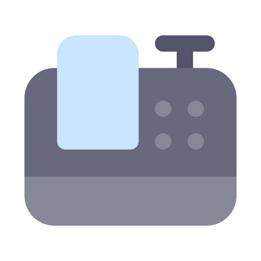 registratore di cassa Generic color fill icona