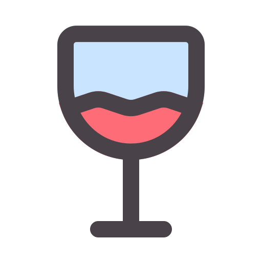 와인 잔 Generic color lineal-color icon
