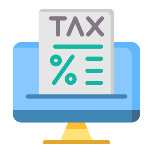 Online tax Generic color fill icon