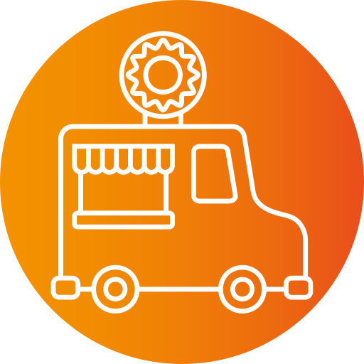 ciężarówka z żywnością Generic gradient fill ikona