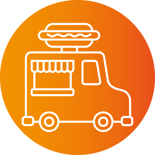 ciężarówka z żywnością Generic gradient fill ikona
