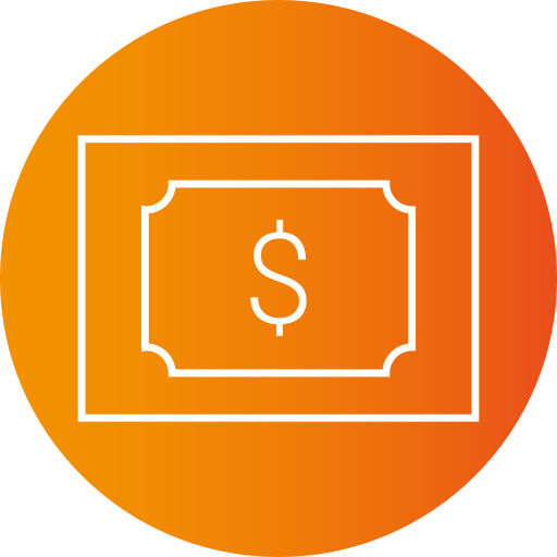 billete de dolar Generic gradient fill icono