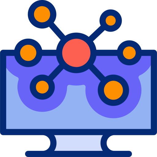 Virtual lab Basic Accent Lineal Color icon