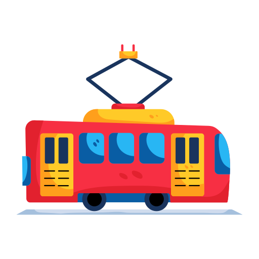tranvía Generic color fill icono