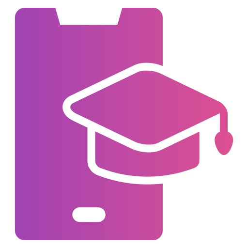 Online learning Generic gradient fill icon