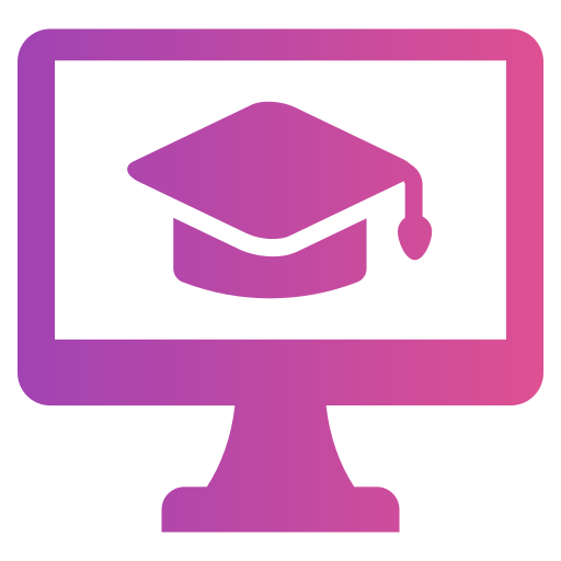 Online learning Generic gradient fill icon