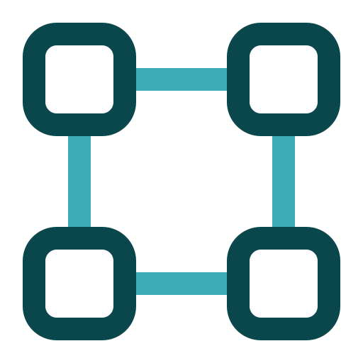 blockchain Generic color outline icona
