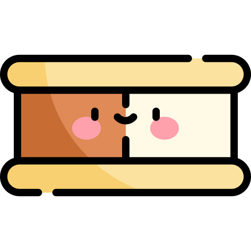 sandwich Kawaii Lineal color icoon