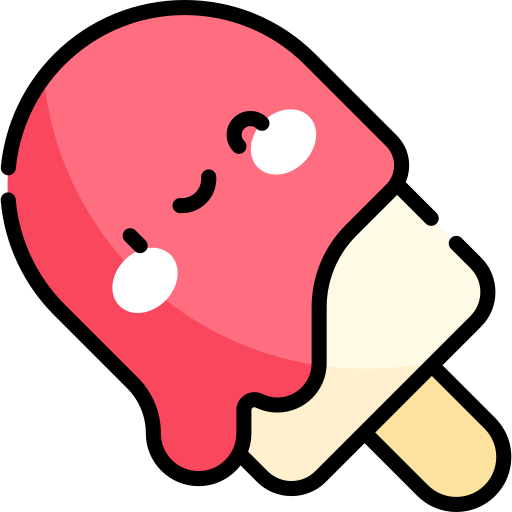 helado Kawaii Lineal color icono