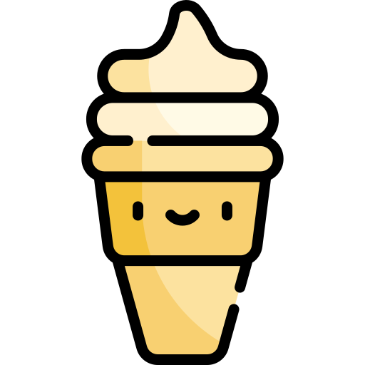 helado Kawaii Lineal color icono