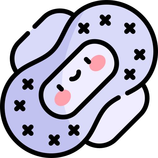 podpaska higieniczna Kawaii Lineal color ikona