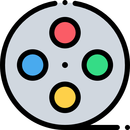 film Detailed Rounded Lineal color icon