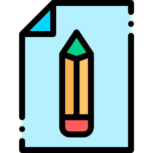 documento Detailed Rounded Lineal color icono