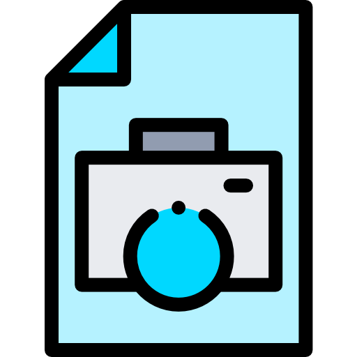 Photo file Detailed Rounded Lineal color icon