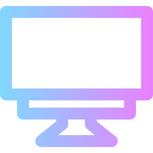 moniteur Super Basic Rounded Gradient Icône