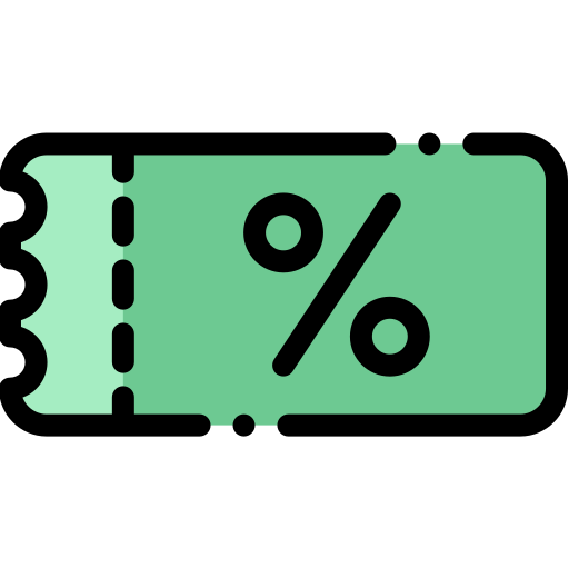 Discount Detailed Rounded Lineal color icon