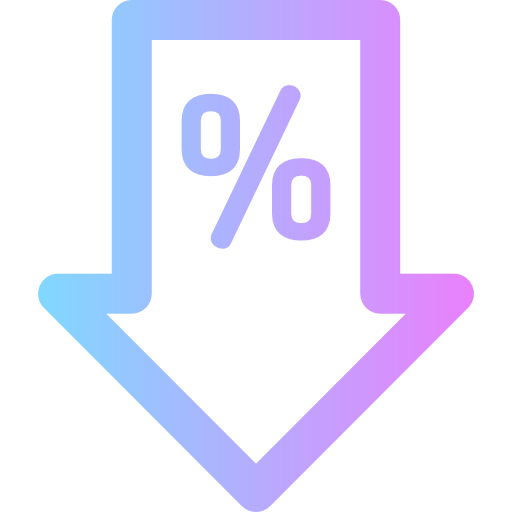 Discount Super Basic Rounded Gradient icon