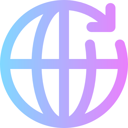 weltweit Super Basic Rounded Gradient icon