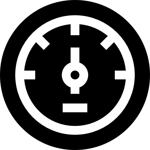 Tachometer Basic Straight Filled icon