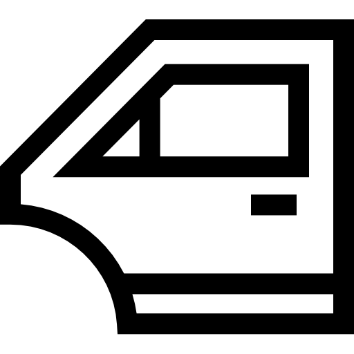 자동차 문 Basic Straight Lineal icon
