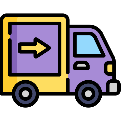 camion Kawaii Lineal color icona