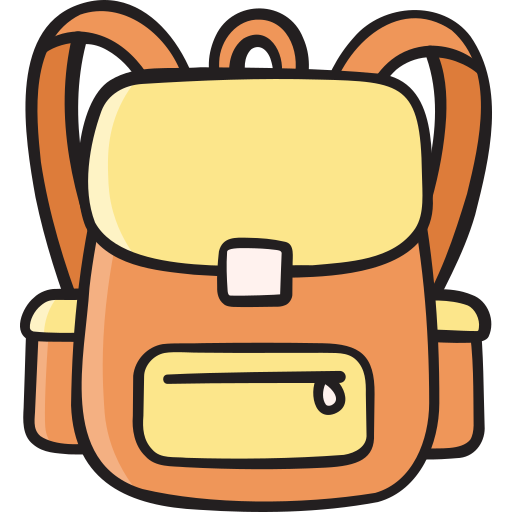 torba szkolna Generic color hand-drawn ikona
