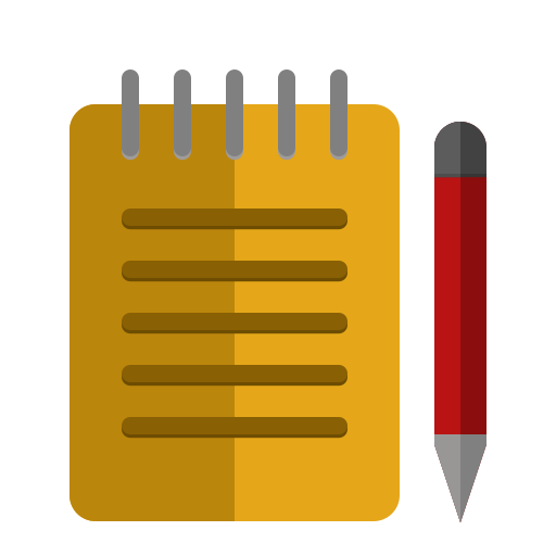 notatnik Generic color fill ikona