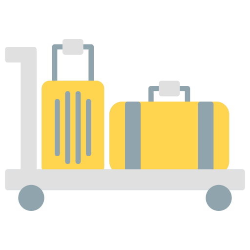 wózek bagażowy Generic color fill ikona